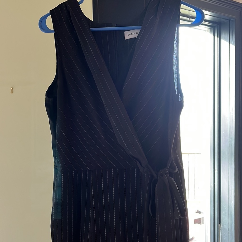 Stylish Black Patterned Jump Suit - image 1